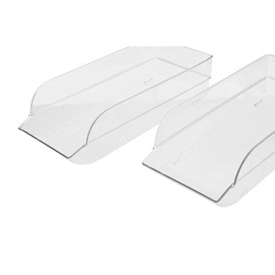 Set of Two Stackable Fridge Storage Trays | Romm