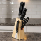 6 Piece Knife and Scissor Set in Wooden Block | Maxime