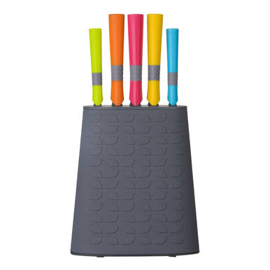 Living Colour 5Pc Knife Set With Rubber Handle