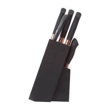 11 Piece Black Knife Set with Block | Corsico