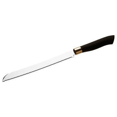 Corsico 11 Piece Black and  Gold Knife Set with Block