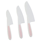 Set Of 3 Dessert Or Salad Knives In Pastel Pink | Zing
