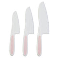 Set Of 3 Dessert Or Salad Knives In Pastel Pink | Zing