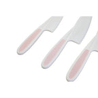 Set Of 3 Dessert Or Salad Knives In Pastel Pink | Zing