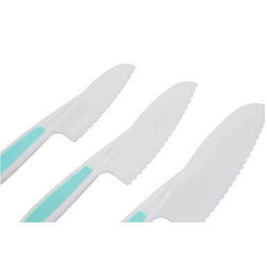 Set Of 3 Dessert Or Salad Knives In Pastel Green | Zing