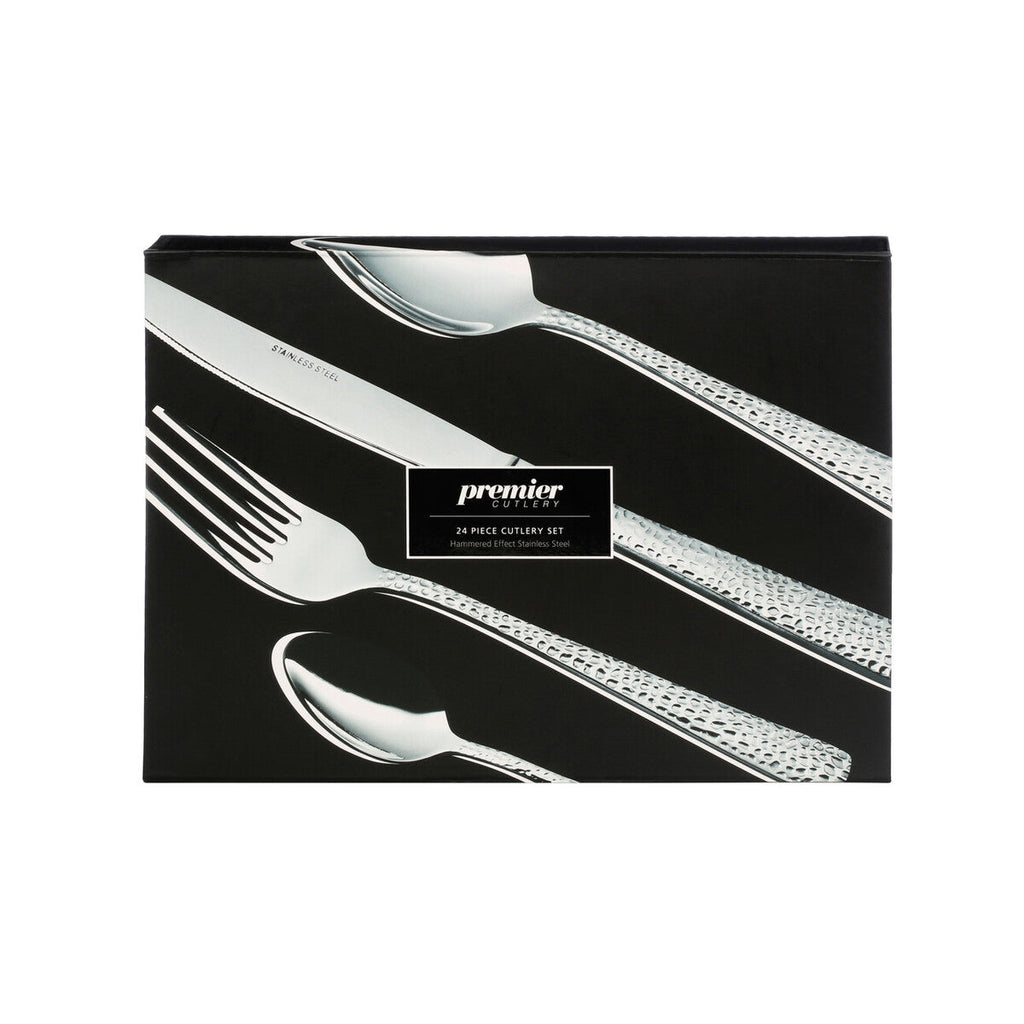 Hammered 24 Piece Cutlery Set | Martello