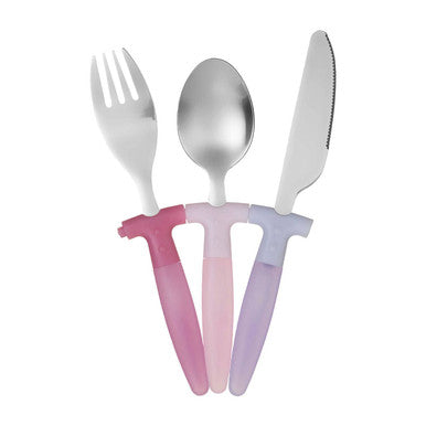 Children's 3 Piece Pink Cutlery Set | Kai