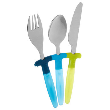 Children's 3 Piece Blue and Yellow Cutlery Set | Kai