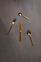 Glow 16 Piece Gold Cutlery Set | Avie