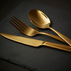 Aura 16 Piece Gold Cutlery Set | Avie
