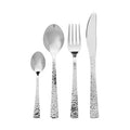 Hammered Effect 24 Piece Stainless Steel Cutlery Set | Martello