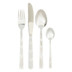 16 Piece Etched Deco Cutlery Set | Avie