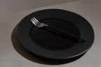 Avie 16 Piece Matte  Silver And Black Cutlery Set