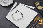 16 Piece Black Faux Marble Cutlery Set | Avie