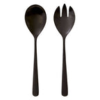 Matt Black 2 Piece Salad Servers | Modern Retro