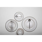 16 Piece Matte Silver Cutlery Set | Modern Retro