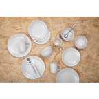 16 Piece Matte Silver Cutlery Set | Modern Retro