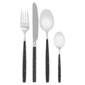 16 Piece Black and Silver Cutlery Set with Speckle Effect | Avie