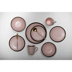 16 Piece Pink and Gold Finish Cutlery Set | Avie