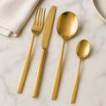 16 Piece Gold Finish Stainless Steel Cutlery Set | Avie