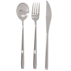 6 Piece Silver Travel Cutlery Set with Case | Mimo