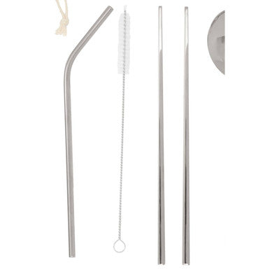 6 Piece Silver Travel Cutlery Set with Case | Mimo