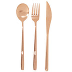6 Piece Rose Gold Travel Cutlery Set with Case | Mimo