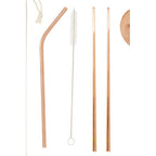 6 Piece Rose Gold Travel Cutlery Set with Case | Mimo