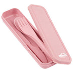 Pink 3 Piece Travel Cutlery Set | Mimo