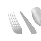 16 Piece Silver Matte Finish Cutlery Set | Avie