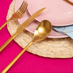 16 Piece Gold Finish Cutlery Set | Avie