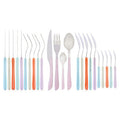 24 Piece Multi Pastel Coloured Cutlery | Zuma