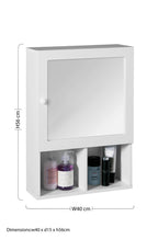 White Wood Mirrored Cabinet | Port