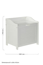 White Wood Laundry Storage Cabinet | Shutter