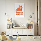 'Welcome Home!' (Cat) - Premium Matte Paper Wooden Framed Poster