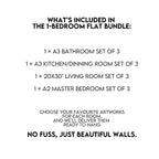 1-Bedroom Flat Wall Art Bundle – Ready-to-Hang Art for a Stylish Home