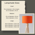 Plain Burnt Orange Lampshade – Handmade UK Ceiling or Table Lamp Shade | Made to Order