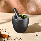 Speckled Charcoal Granite Mortar and Pestle | Norse