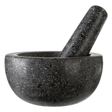 Speckled Charcoal Granite Tall Mortar and Pestle | Norse