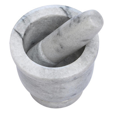 White Marble Large Mortar and Pestle | Salerno
