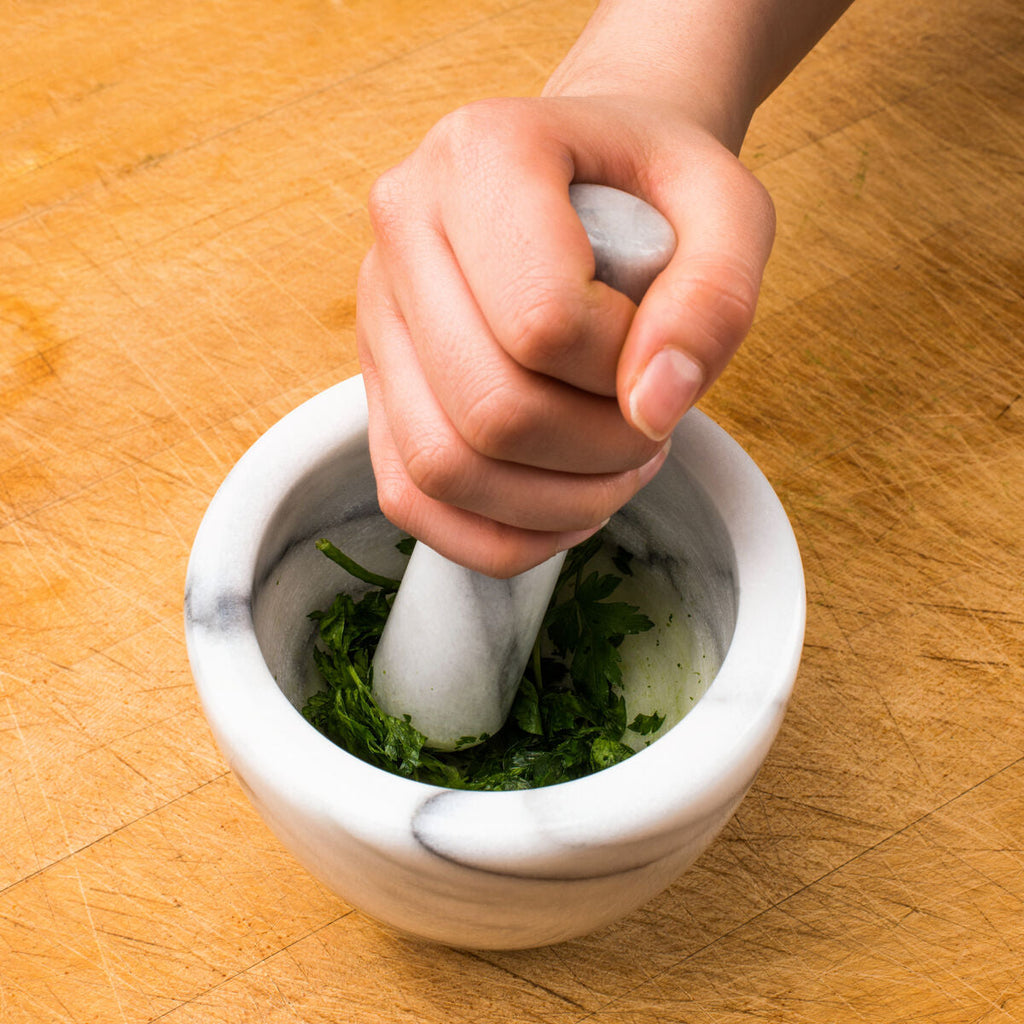 White Marble Mortar and Pestle | Salerno