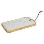 White Marble Chopping and Serving Board with Gold Foil Detail | Empire