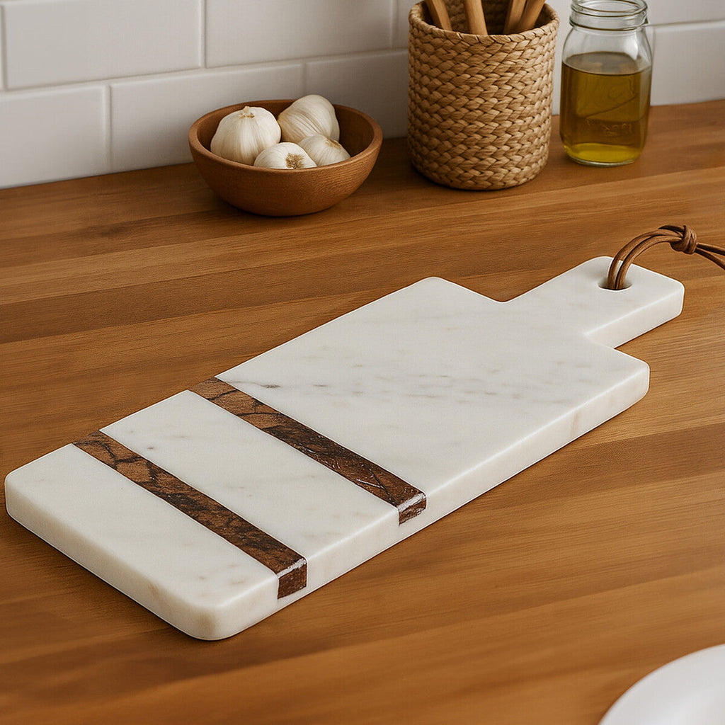 White and Brown Forest Marble Paddle Board | Annika