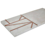 White Marble and Copper Inlay Paddle Board | Monzaro