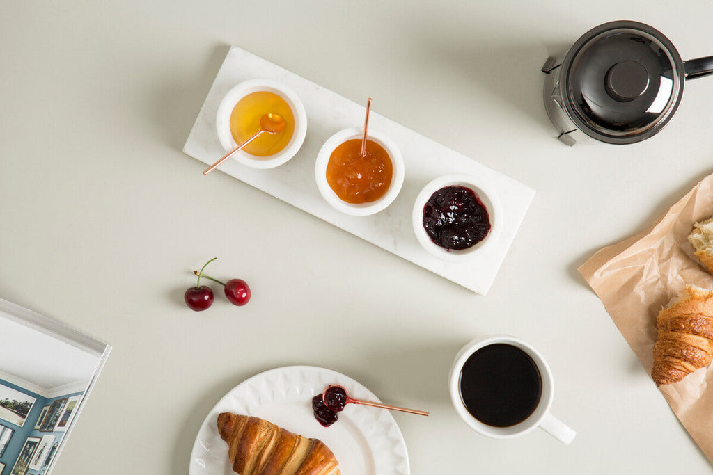 Marble Dip Bowls with Board Set | Monzaro