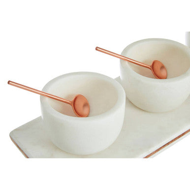 Marble Dip Bowls with Board Set | Monzaro