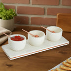 Marble Dip Bowls with Board Set | Monzaro