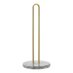 White Marble and Brass Kitchen Roll Holder | Delphine