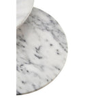 Set of 2 White Marble Cake Stands | Delphine