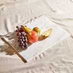 Rectangular White Marble Chopping and Serving Board | Kindia